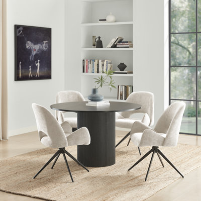 Tamorion 4 - Person Solid Wood Dining Set