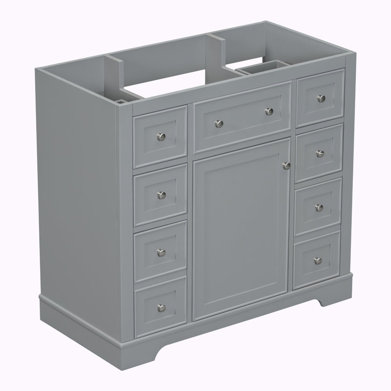 Base de meuble-lavabo simple 33,4 po seulement, Gris