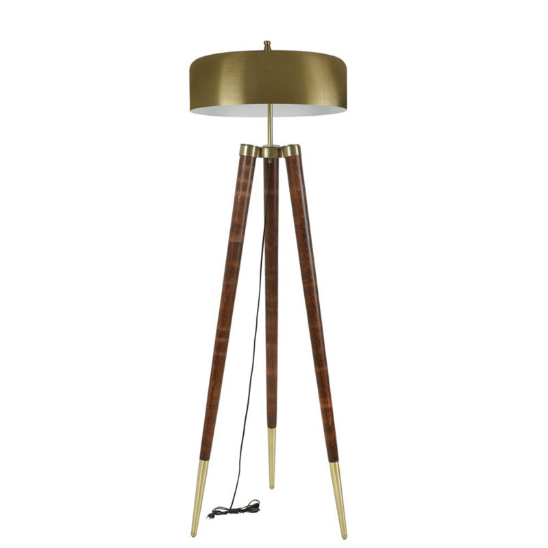 Claypoole 165cm Tripod Floor Lamp, Gold