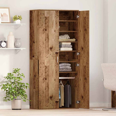 Highboard With Shelf 80 X 39 X 178 Cm Engineered Wood