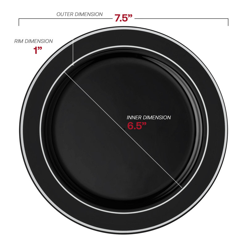 Assiette à dîner jetable en plastique