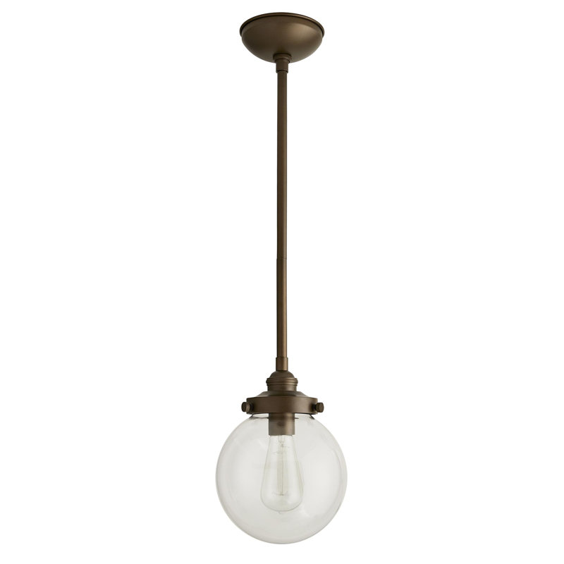 Reeves 1 - Light LED Outdoor Pendant, Aged Brass