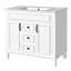 Single Bathroom Vanity with @Solid + Manufactured Top