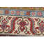 Tapis rouge / beige en laine noué à la main de conception unique 6 pi 6 po x 9 pi 7 po New Age