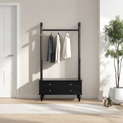 Robust Wooden Closet with Enhanced Storage