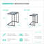 Kavic Glass Top Frame Nesting Tables