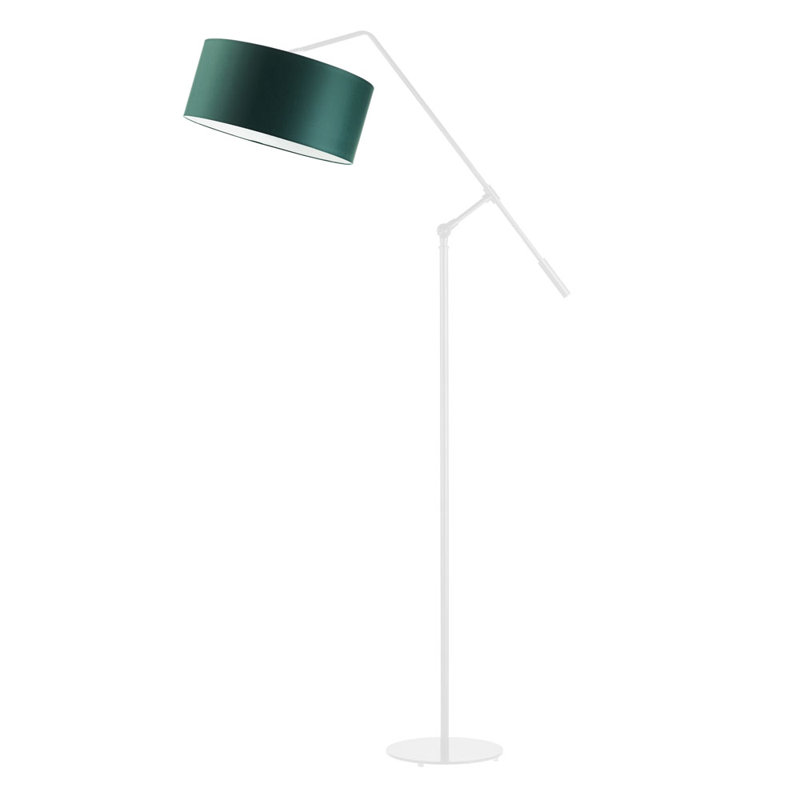 Hanskarl 170cm Reading Floor Lamp, Bottle Green, White