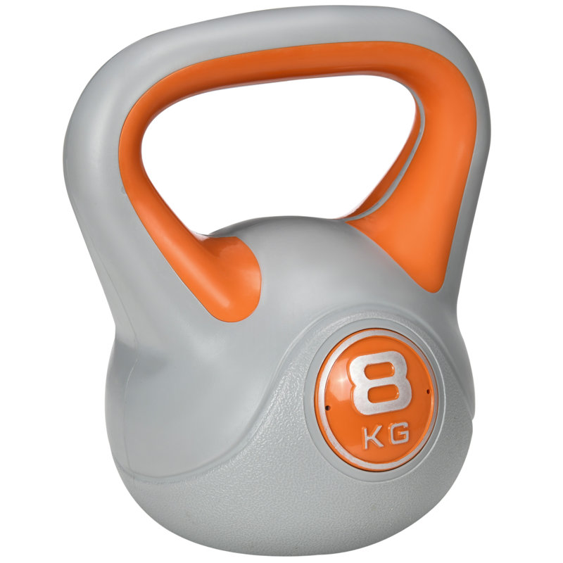 20 cm L x 14 cm W x 24 cm Polyurethane Kettlebell, Orange