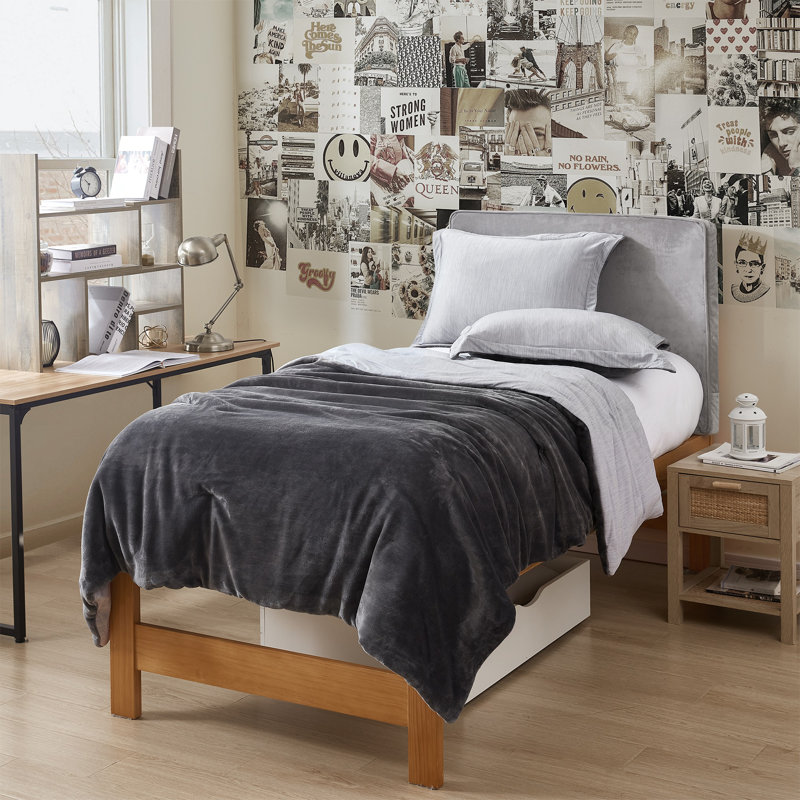Hot and Cold Coma Inducer All Season Oversized Comforter Set, Gray, Queen Comforter + 2 Standard Shams
