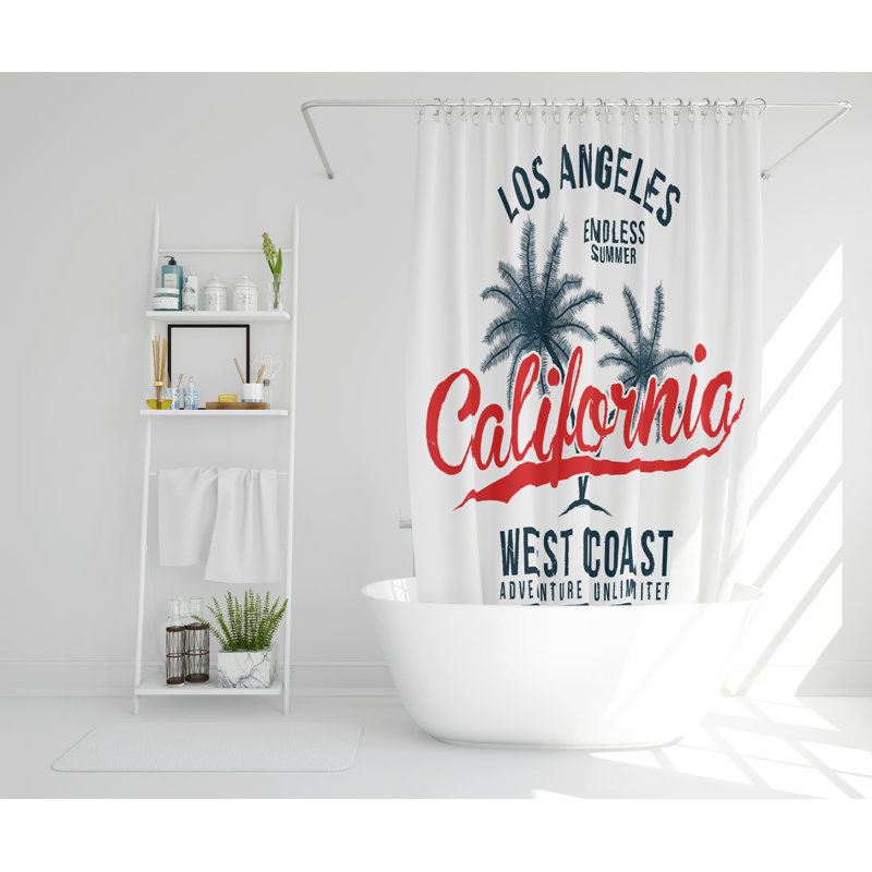 Brooklynn Polyester Shower Curtain, 168cm H x 168cm W