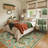  Goldene Boho Washable Botanical Green Area Rugs for Living Room, Low-Pile Floral Rug with Non Slip Backing For Bedroom Dining Room-1548534843