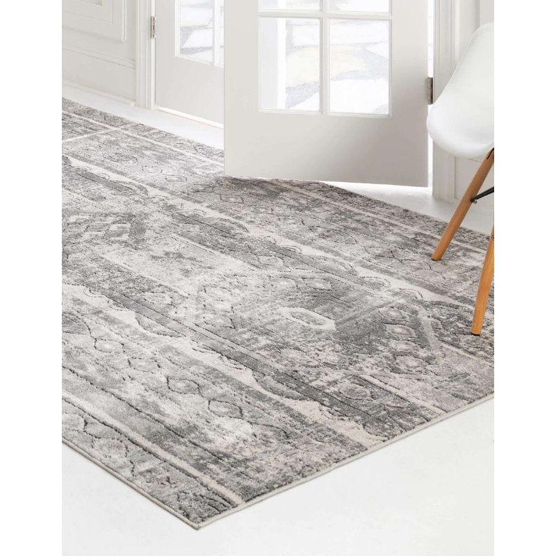 Geddis Ikat Indoor Rug, Rectangle 4' x 6'