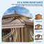 10 pi. L 10 pi. D Pavillon de jardin en aluminium-100088584