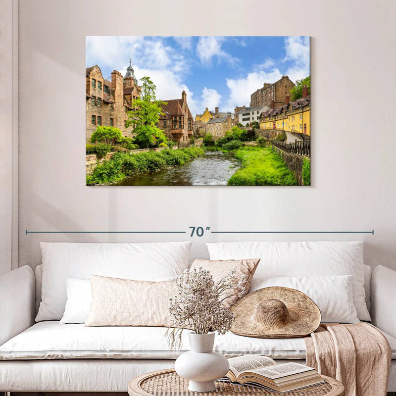Sirecs, Edimbourg, Dean Village et l'eau de Leith, H 30 po x l 45 po