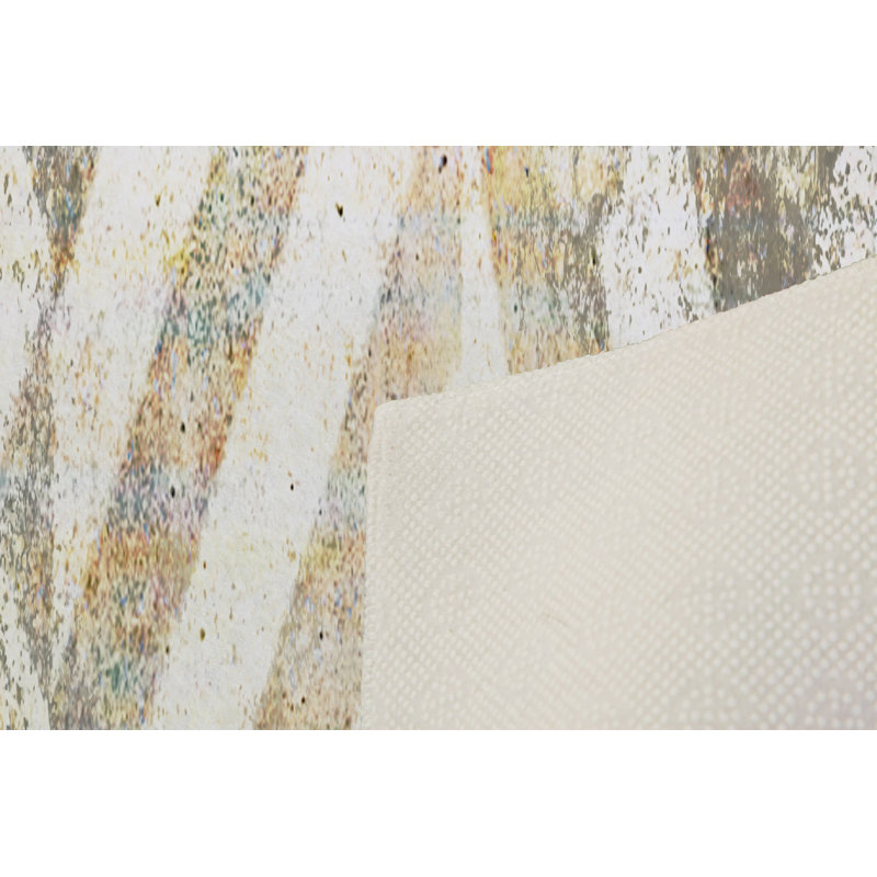 Elegant Hall Carpet, 3D Digital Print Design, 3.9 x 4.9 ft | 100% Polyester, Antibacterial, Non-Slip PVC Dot Underside, Pile Height: 0.04 in, Machine Washable, Perfect for Living Room & Entryway Decor