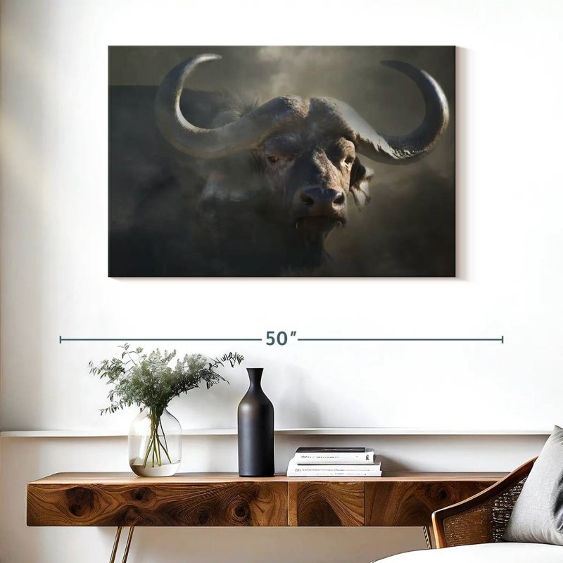 Brampt Cape Buffalo, 26" H x 39" W