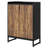 29.52” Brown & Black Shoe Cabinet With Doors-203254712