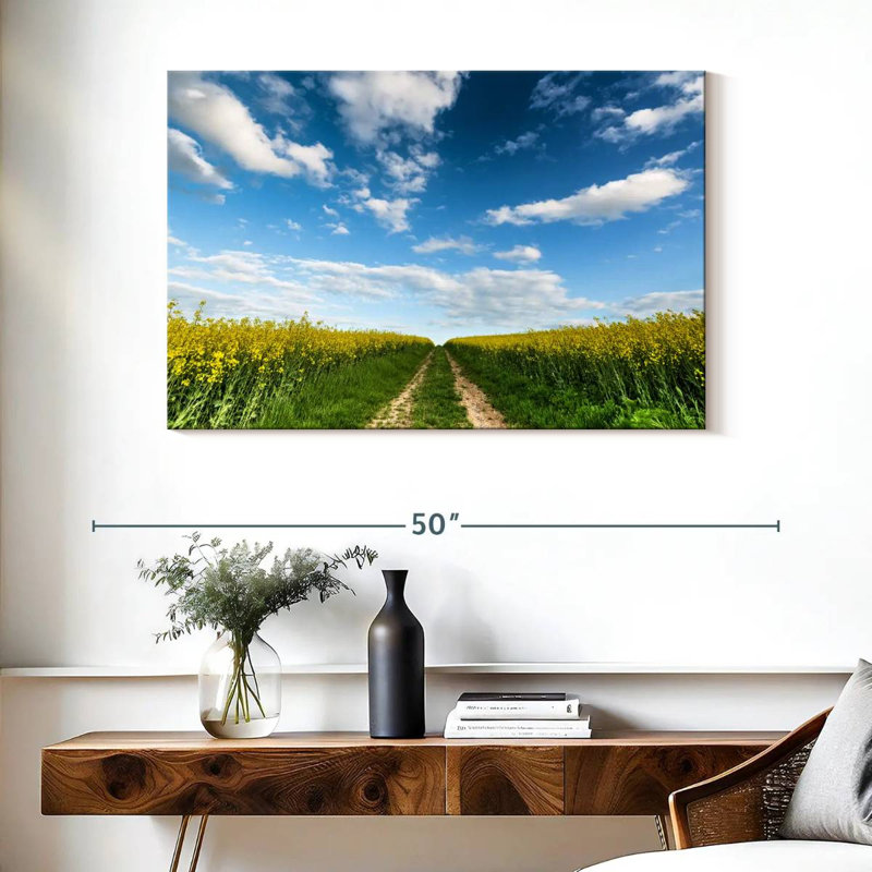 Alvord Flower Field Path, 26" H x 39" W