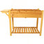 Support de jardinière surélevée en bois avec jardinière surélevée 8 poches avec table d'appoint pliable et tablette de rangement pour herbes / légumes / fleurs-131421439