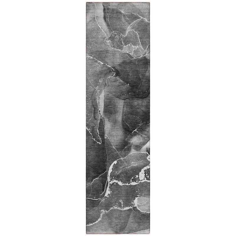 Kyrie Flatweave Washable Abstract Indoor / Outdoor Rug, Runner 2'3" x 7'6"