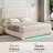 LED Teddy Fleece Platform Bed Frame with Round Corner Upholstered Headboard-678100487-678100481