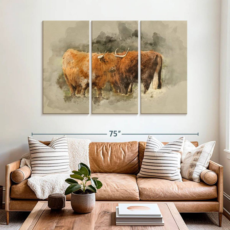 Brampt Highland Cows, H 48 po x l 74 po