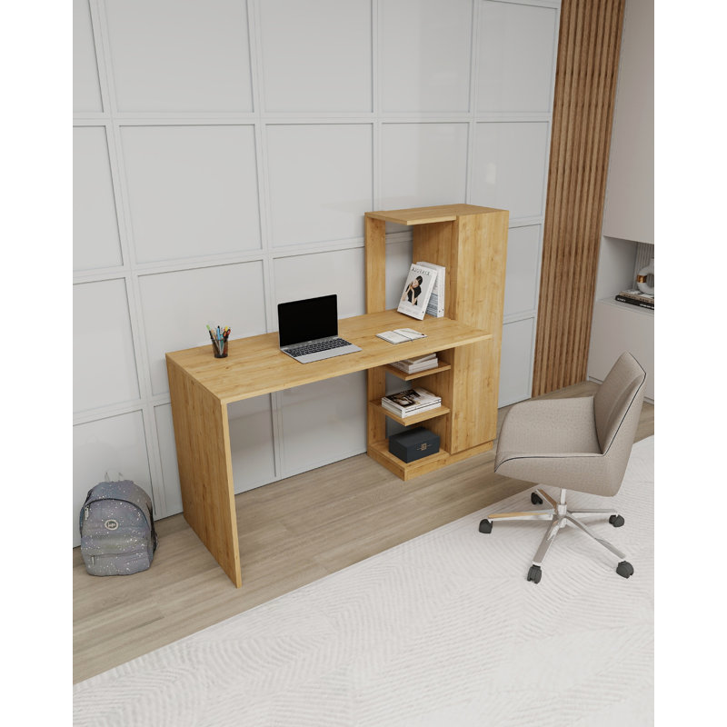 Haje Modular Computer Desk, Sapphire Oak
