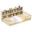 Lit simple Montessori avec tablettes de rangement et rails de sécurité-62097399-62097392