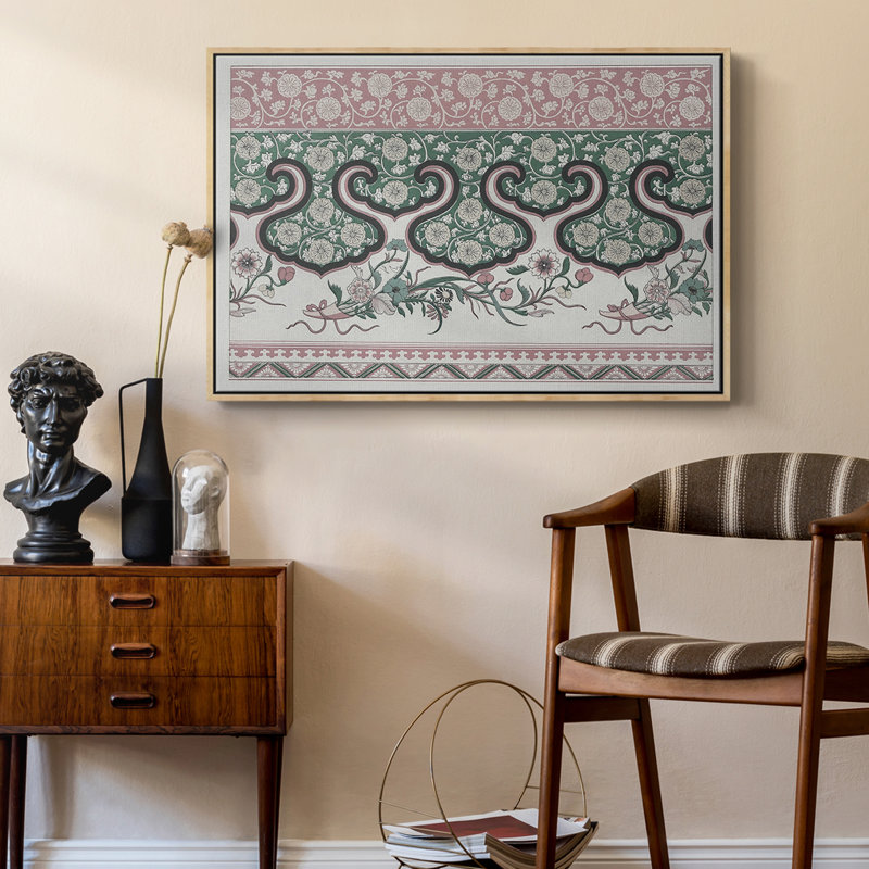 Abstrait rétro - XXIX, Toile argentée avec cadre flottant, H 17 po x l 25 po x P 2 po
