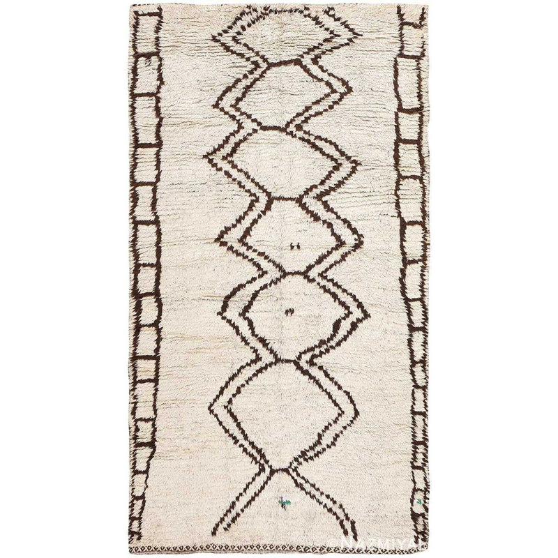 Tapis rétro berbère marocain Beni Ourain