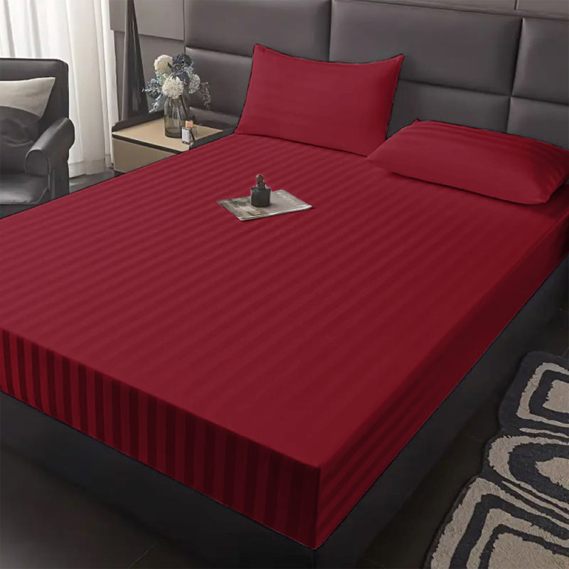 Microfiber Luxury 40cm Deep Fitted Sheet, Kingsize (5'), Red