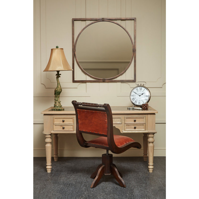 Wadhurst Leather Swivel Slipper Chair