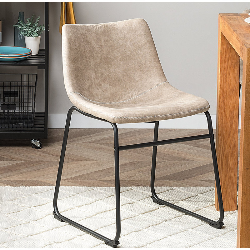Yorba Linda 43cm H Polyester Blend Upholstered Side Chair, Beige