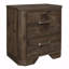 Table de chevet 1 pièce Rustic Brown Finish Brown