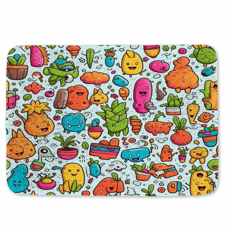 Ciesla Microfiber / Microsuede Non-Slip Bath Mat, 17" W x 24" L