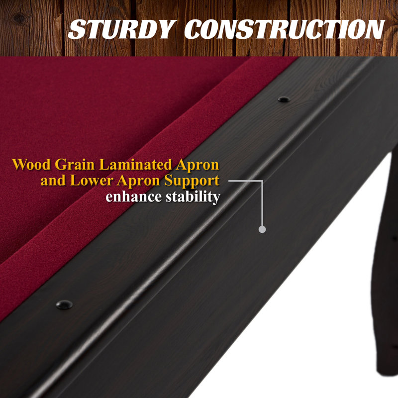 Barrington 66" Charleston Billiard Table With Ball And Cue Stick Set