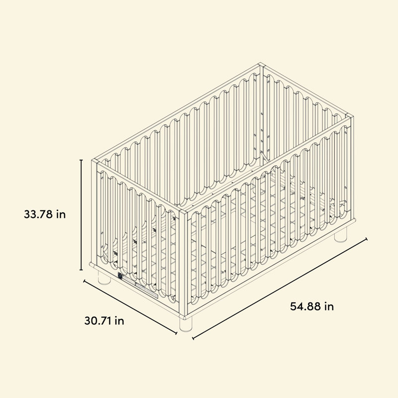 Sicily Deluxe 3-In-1 Convertible Crib With Bonus Toddler Guardrail, Sage/Driftwood, Crib