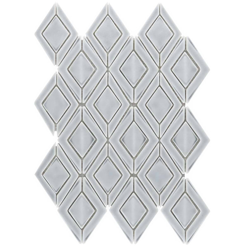 Nabi Jewel 3D Glossy Glass Mosaic Tile, Arctic Blue