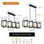 Luminaire suspendu noir 8 lumières Barbara