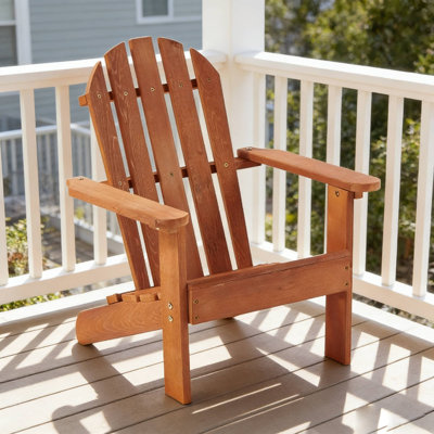 Chaise Adirondack en bois de cèdre naturel pour les enfants de 3 à 10 ans - Convient pour le patio intérieur et extérieur