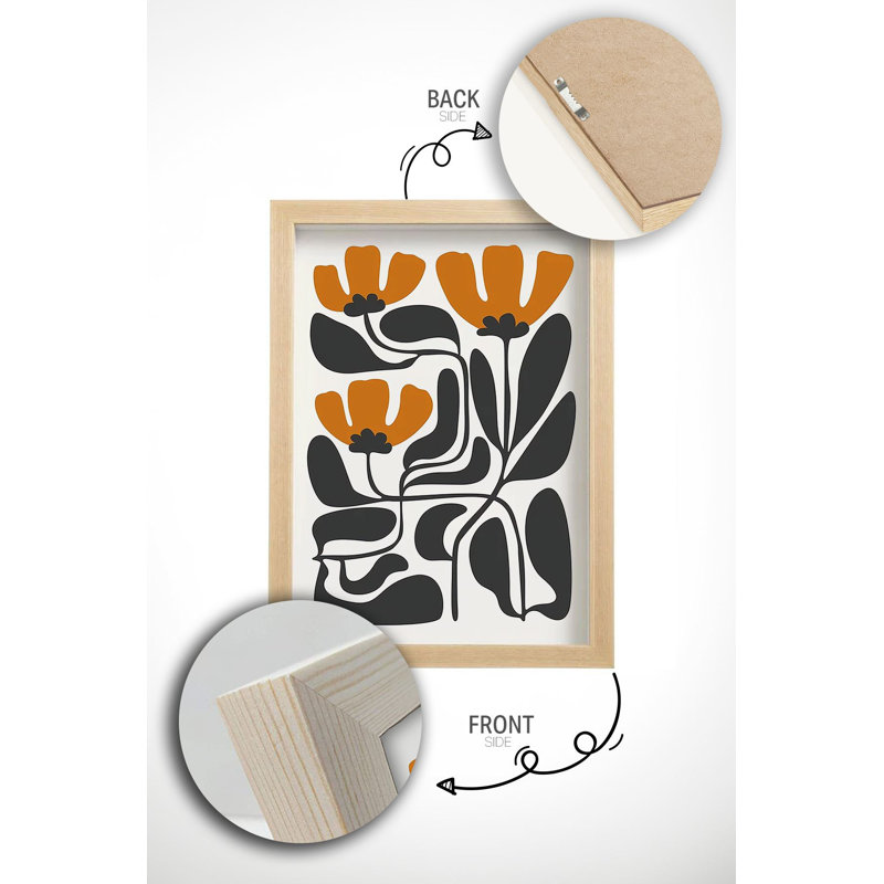 Ensemble de 3 peintures élégantes encadrées décoratives, 12,9 po x 18,9 po | Cadre 100% bois massif (épaisseur: 0,8 pouce), œuvre d'art 100% MDF | Impression numérique éclatante, parfaite pour la décoration de salon et de bureau