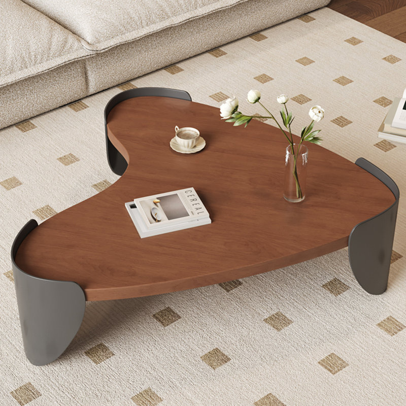 Table à thé en bois massif, H 16,93 po x L 59,06 po x l 57,09 po, Noir, noir, noir, noir