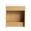 Meuble-lavabo mural 18,5 po avec lavabo en résine, porte simple à fermeture douce, panneau de fibres à densité moyenne, bois naturel (KD-Packing)-1202201178