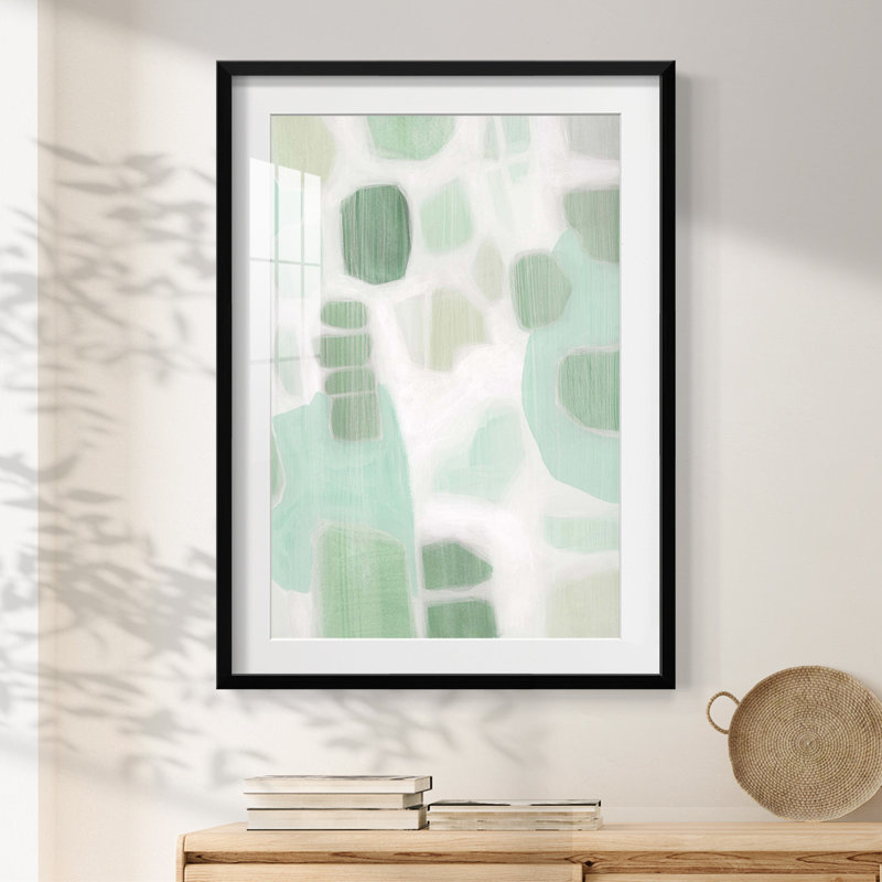 River Shapes I - Impression encadrée, H 28,5 po x l 20,5 po, Noir