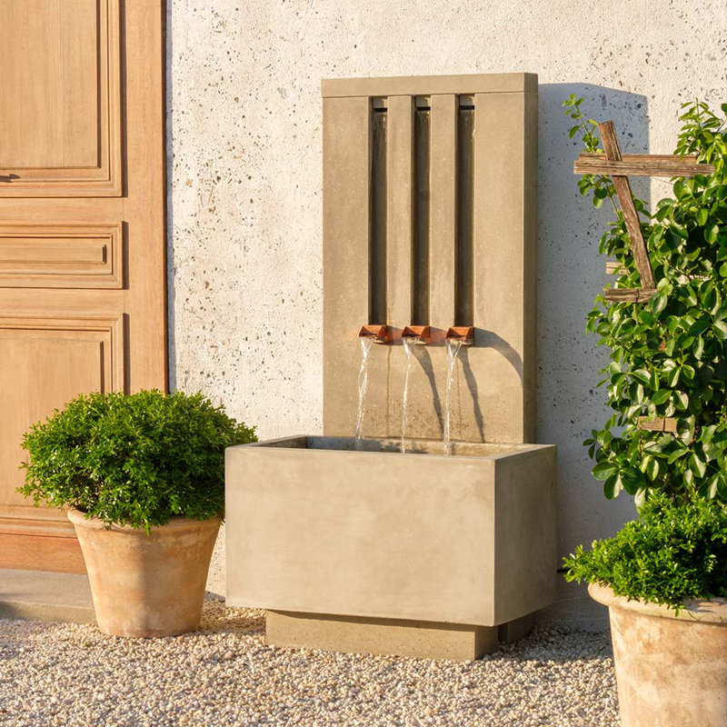 Keyaun Hand Crafted Weather Resistant Waterfall Fountain, Nero Nuovo