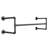 Hovag 42.9'' Metal Wall Mounted Clothes Rack