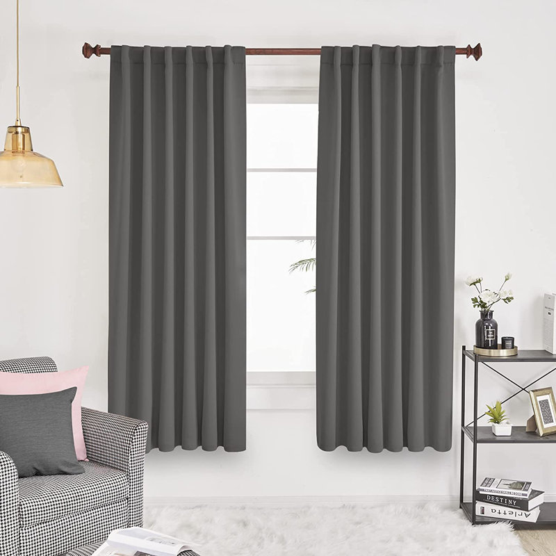 Darlington Room Darkening Curtain Pair, 52" W x 84" L, Turquoise