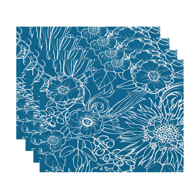 Marlow Polyester Floral Rectangle Placemat