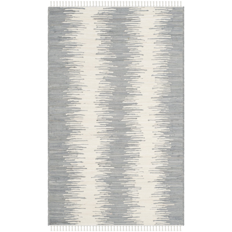 Cayman Hand Woven Cotton Striped Rug, Rectangle 2'6" x 4'