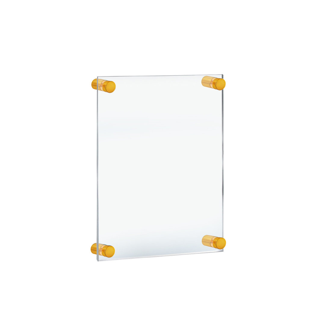 Floating Acrylic Wall Frame with Gold Stand Off